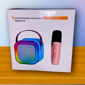 K12 Colorful Karaoke Sound System with Microphone - Multicolor